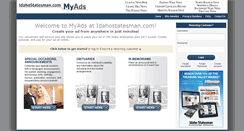 Desktop Screenshot of myads.idahostatesman.com