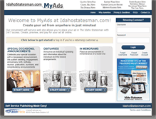 Tablet Screenshot of myads.idahostatesman.com